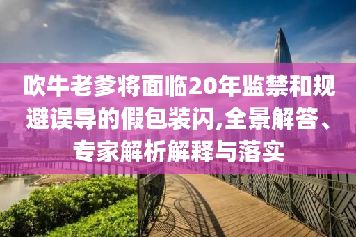 吹牛老爹將面臨20年監(jiān)禁和規(guī)避誤導(dǎo)的假包裝閃,全景解答、專家解析解釋與落實