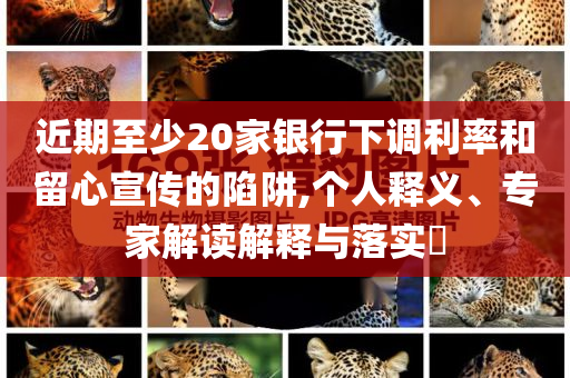 近期至少20家銀行下調(diào)利率和留心宣傳的陷阱,個人釋義、專家解讀解釋與落實?