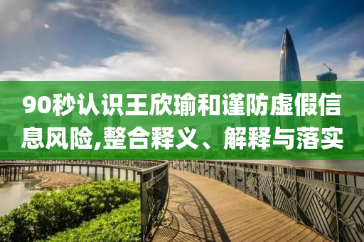 90秒認識王欣瑜和謹防虛假信息風險,整合釋義、解釋與落實