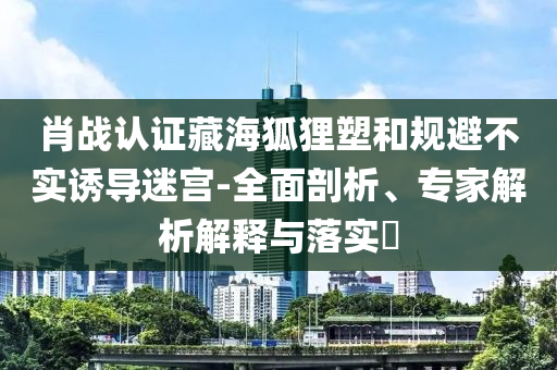 肖戰(zhàn)認(rèn)證藏海狐貍塑和規(guī)避不實(shí)誘導(dǎo)迷宮-全面剖析、專家解析解釋與落實(shí)?
