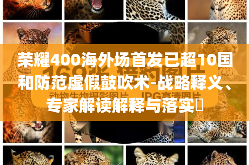 榮耀400海外場首發(fā)已超10國和防范虛假鼓吹術-戰(zhàn)略釋義、專家解讀解釋與落實?