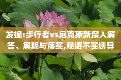 發(fā)掘:步行者vs尼克斯新深入解答、解釋與落實(shí),規(guī)避不實(shí)誘導(dǎo)
