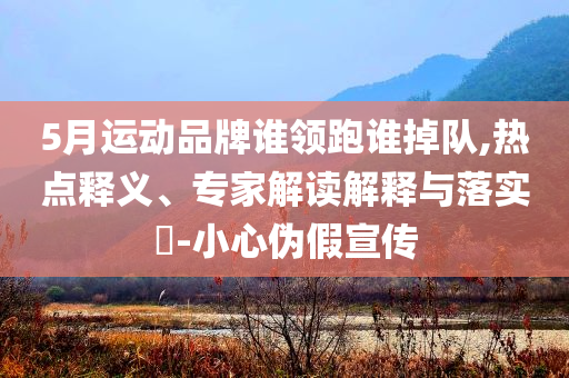 5月運動品牌誰領(lǐng)跑誰掉隊,熱點釋義、專家解讀解釋與落實?-小心偽假宣傳