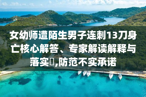 女幼師遭陌生男子連刺13刀身亡核心解答、專家解讀解釋與落實?,防范不實承諾