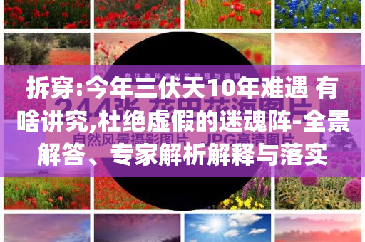 拆穿:今年三伏天10年難遇 有啥講究,杜絕虛假的迷魂陣-全景解答、專家解析解釋與落實(shí)