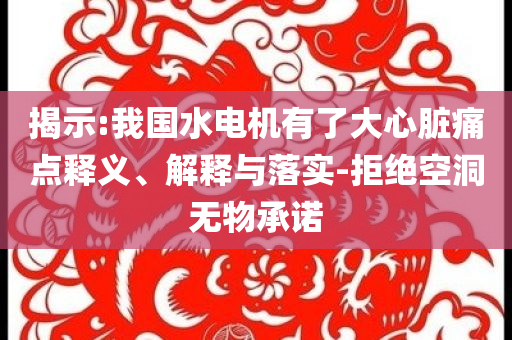 揭示:我國水電機有了大心臟痛點釋義、解釋與落實-拒絕空洞無物承諾
