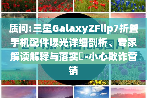 質(zhì)問:三星GalaxyZFlip7折疊手機(jī)配件曝光詳細(xì)剖析、專家解讀解釋與落實(shí)?-小心欺詐營銷