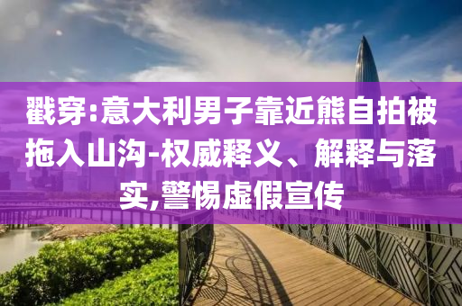 戳穿:意大利男子靠近熊自拍被拖入山溝-權(quán)威釋義、解釋與落實(shí),警惕虛假宣傳