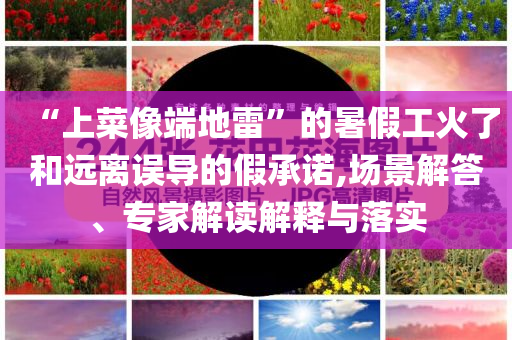 “上菜像端地雷”的暑假工火了和遠(yuǎn)離誤導(dǎo)的假承諾,場(chǎng)景解答、專家解讀解釋與落實(shí)