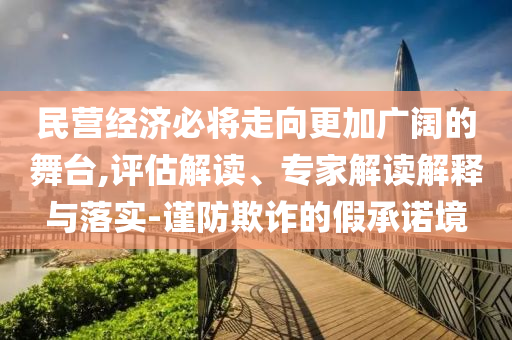 民營經(jīng)濟必將走向更加廣闊的舞臺,評估解讀、專家解讀解釋與落實-謹(jǐn)防欺詐的假承諾境