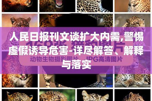 人民日?qǐng)?bào)刊文談擴(kuò)大內(nèi)需,警惕虛假誘導(dǎo)危害-詳盡解答、解釋與落實(shí)