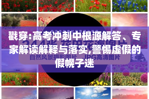 戳穿:高考沖刺中根源解答、專家解讀解釋與落實,警惕虛假的假幌子迷