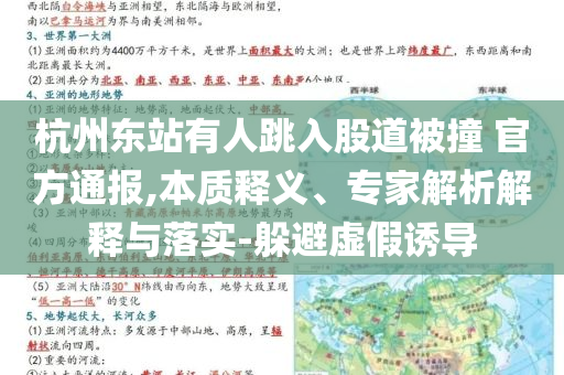 杭州東站有人跳入股道被撞 官方通報(bào),本質(zhì)釋義、專(zhuān)家解析解釋與落實(shí)-躲避虛假誘導(dǎo)