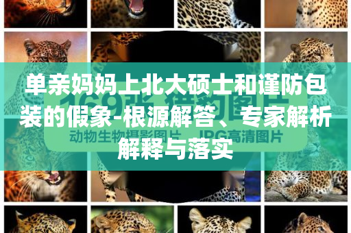 單親媽媽上北大碩士和謹(jǐn)防包裝的假象-根源解答、專家解析解釋與落實