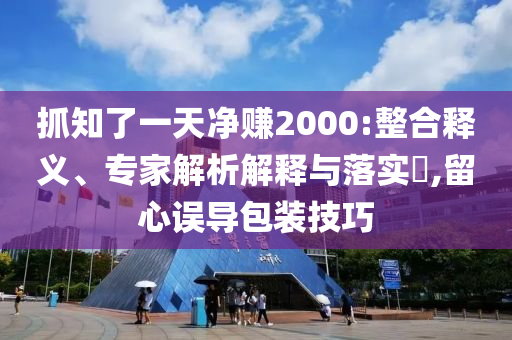 抓知了一天凈賺2000:整合釋義、專家解析解釋與落實(shí)?,留心誤導(dǎo)包裝技巧