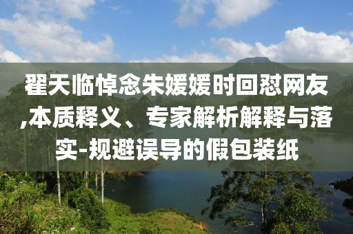 翟天臨悼念朱媛媛時(shí)回懟網(wǎng)友,本質(zhì)釋義、專家解析解釋與落實(shí)-規(guī)避誤導(dǎo)的假包裝紙