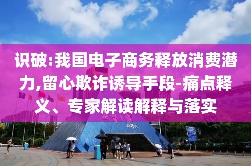 識破:我國電子商務(wù)釋放消費(fèi)潛力,留心欺詐誘導(dǎo)手段-痛點釋義、專家解讀解釋與落實