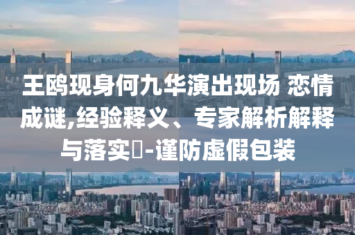 王鷗現(xiàn)身何九華演出現(xiàn)場 戀情成謎,經(jīng)驗釋義、專家解析解釋與落實?-謹防虛假包裝