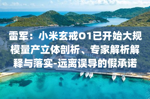 雷軍：小米玄戒O1已開始大規(guī)模量產(chǎn)立體剖析、專家解析解釋與落實-遠離誤導的假承諾
