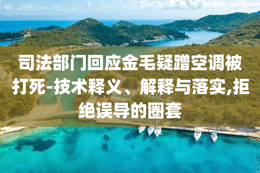 司法部門回應(yīng)金毛疑蹭空調(diào)被打死-技術(shù)釋義、解釋與落實,拒絕誤導(dǎo)的圈套