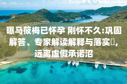 曝馬筱梅已懷孕 剛懷不久:鞏固解答、專家解讀解釋與落實?,遠離虛假承諾沼