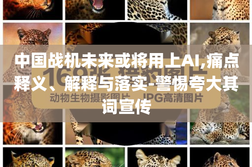 中國戰(zhàn)機未來或?qū)⒂蒙螦I,痛點釋義、解釋與落實-警惕夸大其詞宣傳