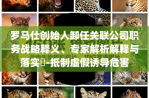羅馬仕創(chuàng)始人卸任關(guān)聯(lián)公司職務(wù)戰(zhàn)略釋義、專家解析解釋與落實(shí)?-抵制虛假誘導(dǎo)危害