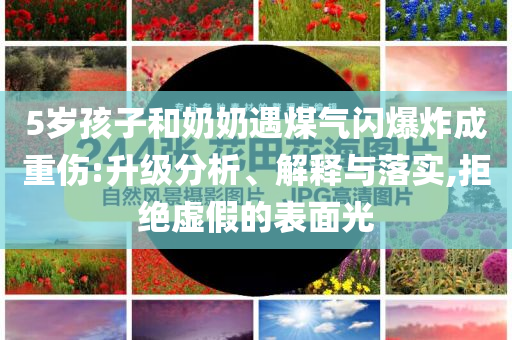 5歲孩子和奶奶遇煤氣閃爆炸成重傷:升級(jí)分析、解釋與落實(shí),拒絕虛假的表面光