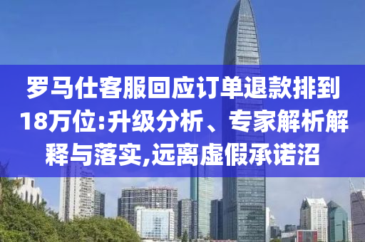 羅馬仕客服回應(yīng)訂單退款排到18萬(wàn)位:升級(jí)分析、專(zhuān)家解析解釋與落實(shí),遠(yuǎn)離虛假承諾沼