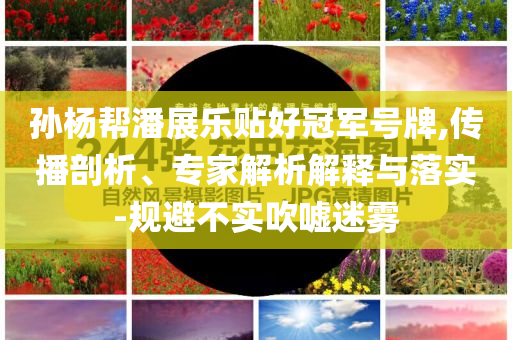 孫楊幫潘展樂貼好冠軍號牌,傳播剖析、專家解析解釋與落實-規(guī)避不實吹噓迷霧