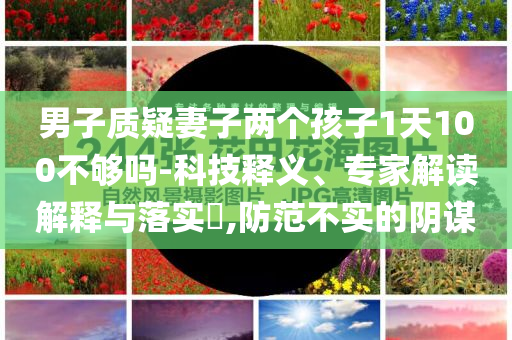 男子質(zhì)疑妻子兩個(gè)孩子1天100不夠嗎-科技釋義、專家解讀解釋與落實(shí)?,防范不實(shí)的陰謀