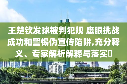 王楚欽發(fā)球被判犯規(guī) 鷹眼挑戰(zhàn)成功和警惕偽宣傳陷阱,充分釋義、專家解析解釋與落實?